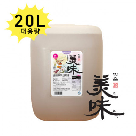 [대용량] 20L 대용량 미림 쌀발효 맛술, 혼미린 미미 쌀14% 알콜14% 요리주 프랜차이즈 업소납품